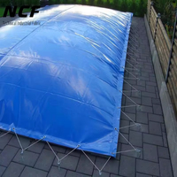 7m X 3,5m Rectangulaire 680G/m2 PVC Avion Aufblasbar Poolabdeckung Piscine Abdeckplane Hiver Bâche Gonflable Piscine Couverture