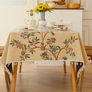 <span class=keywords><strong>Mantel</strong></span> elegante Vintage francés con <span class=keywords><strong>mantel</strong></span> <span class=keywords><strong>Rectangular</strong></span> <span class=keywords><strong>largo</strong></span> de gama alta de lujo, tapete de <span class=keywords><strong>mesa</strong></span> bordado artesanal <span class=keywords><strong>para</strong></span> cubierta de <span class=keywords><strong>mesa</strong></span> de café - Product Image 1
