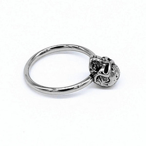 Anillo con cabeza de diablo de Yunnique, de acero titanio, unisex, joyería de moda, diseño de calavera, ideal para regalo. - Product Image 2