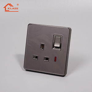 KLASS Interrupteurs et prises électriques muraux standard britanniques à 5 broches avec 1/2 ports USB, vente chaude - Product Image 5