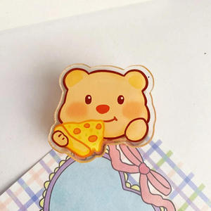 Acrylic Clips <b>Cute</b> Butter <b>Bear</b> Note Clips Multi Purpose Document Paper Note Stand Holder Student Stationery Office Supply - Product Image 4