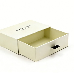 Custom Sliding Drawer <b>Paper</b> <b>Box</b> with Ribbon Pull for Jewelry Candle and Watch Gift Set Packaging with Specialty <b>Paper</b> Wrap - Product Image 3