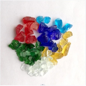 Bán buôn màu lớn cảnh quan xỉ thủy tinh cảnh quan thủy tinh màu xanh lá cây tự nhiên Đá ThủY Tinh - Product Image 1