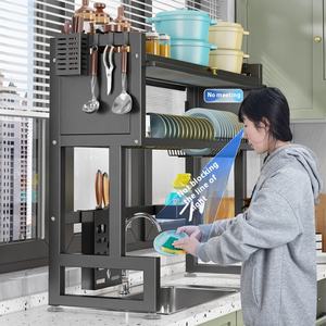 Organizador Multifuncional de Metal para Utensilios de Cocina, Escurreplatos para Fregadero, Estante de Almacenamiento Vertical para Encimera o Armario - Product Image 4