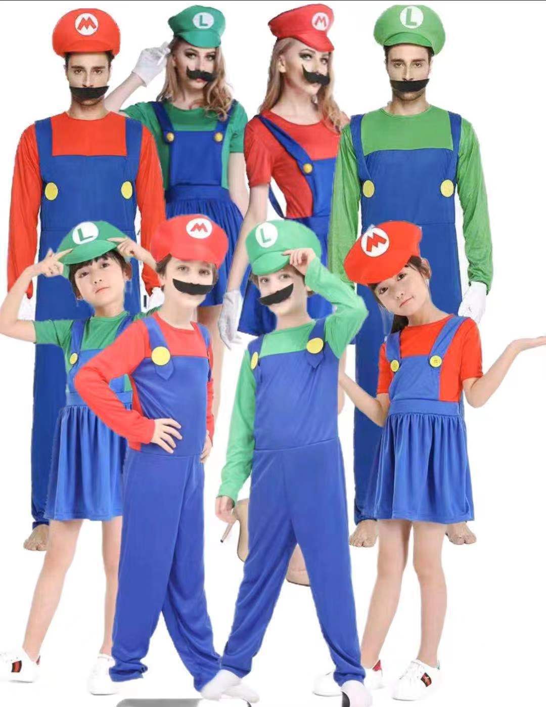 Hete Halloween Cosplay Louis Spel Podiumkostuums Loodgieter Overalls Kind Super Mario Bros Kostuums