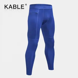 Nuevo diseño Pocket correr fitness deportes gimnasio medias de compresión hombres Leggings