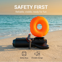 Promotion : Propulseur Électrique Sous-Marin 1500W 15KM/H pour Planche à Pagaie, Anneau Flottant Gonflable et Phare LED