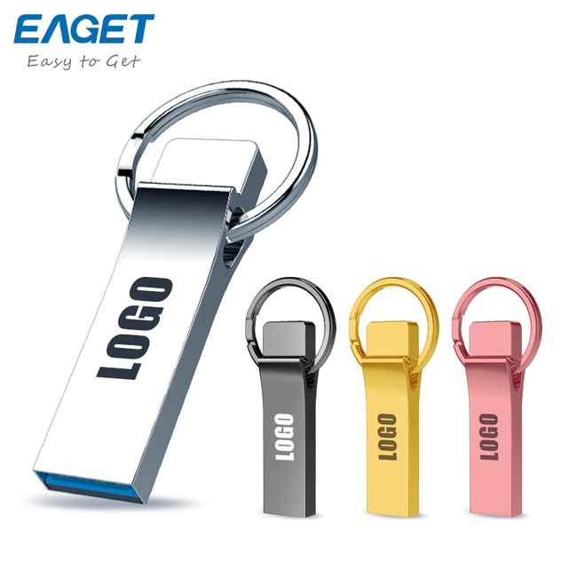 EAGET 8/16/32/64/128GB Custom Logo Waterproof USB Stick Unidade Flash Disk USB Interface Gift Memoria USB Flash Drive Pendrive