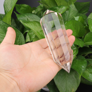 Points de Vogel en cristal de quartz à 24 facettes, 12 et 24 faces, en quartz clair et quartz rose - Product Image 5