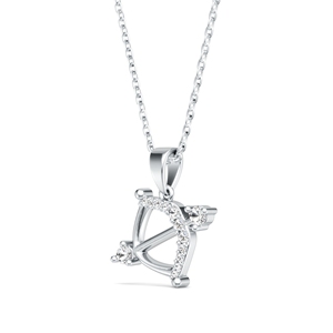 Collier pendentif <span class=keywords><strong>Sagittaire</strong></span> Archer Arc et Flèche en Argent Sterling S925 et Moissanite, Bijou <span class=keywords><strong>de</strong></span> déclaration <span class=keywords><strong>Horoscope</strong></span>, Collier <span class=keywords><strong>de</strong></span> luxe - Product Image 5