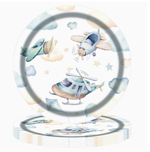 Ensemble de vaisselle jetable en papier écologique sur le thème de l'hélicoptère de dessin animé DAMAI pour fête d'anniversaire des enfants - Product Image 5
