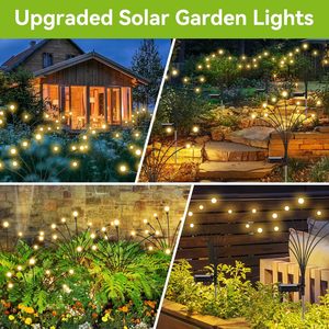 Outdoor Garden IP65 Waterproof Solar Pathway <b>Light</b> 6/8/10 Heads <b>LED</b> Firework Starburst Design <b>Light</b> <b>Sensor</b> 360 Beam Angle - Product Image 6