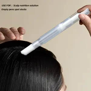 Großhandel leere 2 ml 3 ml Haaröl-Applikatoren Kopfhaut Haaröl-Applikator Mini-Massage-Kamm Twist-Stift mit weiche Pinsel