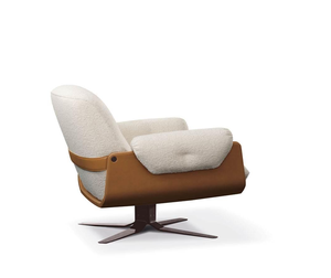 Sillón de Espuma Moldeada de Lujo con Base de Acero Inoxidable, Cómodo Sillón Individual con Accesorios - Product Image 3