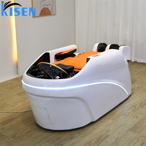 Kisen Lit de lavage capillaire multifonctionnel pour salon, avec fonction spa, thérapie thaïlandaise, cuve à vapeur et fauteuil de massage automatique pour shampoing - Product Image 6