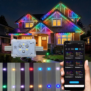All-season Aluminum Track System <b>RGB</b> Permanent Christmas Lights DC24V IP67 App <b>Control</b> for Eaves Residential Lighting - Product Image 4