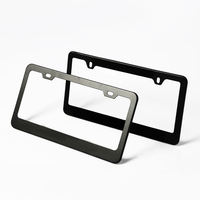 Support de plaque d'immatriculation américaine BOLONG à 2 trous en plastique ABS, personnalisable avec vis, cadre de plaque d'immatriculation de taille américaine