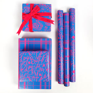 2025 nuevo diseño niños cumpleaños impresión papel de regalo 43*300 cm rollo papel de regalo - Product Image 2