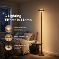 Lampu Lantai LED RGBIC Modern dengan Kontrol Aplikasi Suara, Lampu Sudut Berdiri yang Dapat Diredupkan, Kecerahan 1500lm untuk Ruang Tamu dan Kamar Tidur