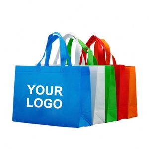 Sy637 Sac de courses réutilisable personnalisé en non-tissé TNT, écologique, pour l'épicerie, avec logo, vente en gros - Product Image 1