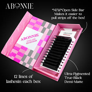 Abonnie Matte Dark j B C D LC LD M Curl Bottom Lash 7mm 12mm Bandejas de Extensiones de Pestañas Cashmere Mink Dark and Lovely - Product Image 4