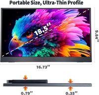 Monitor Portátil de 18.5 Pulgadas, 100Hz, 1080P FHD, Panel IPS, Tipo-C, 100% SRGB, Altavoces Duales, Soporte VESA para Laptops/Teléfonos/PS4/PS5