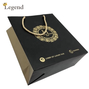 <span class=keywords><strong>Sac</strong></span> de Shopping en <span class=keywords><strong>papier</strong></span> personnalisé, avec feuille d'or, Logo personnel de marque, vente en gros, cadeaux et vêtements, vente en gros - Product Image 3