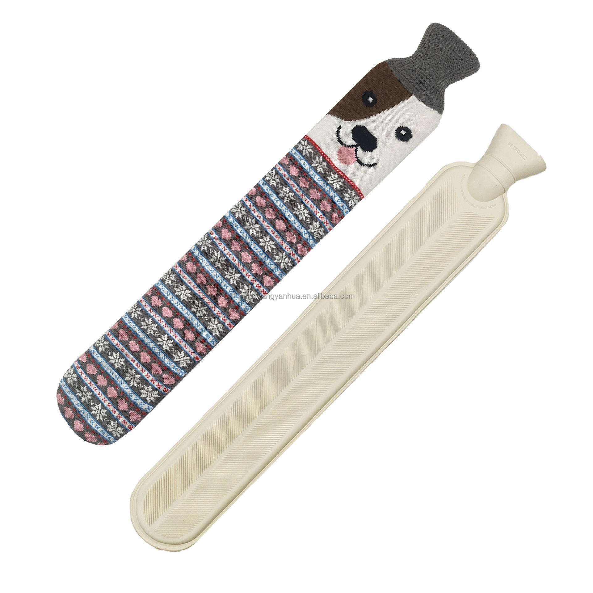 Grey Love Snow Dog Knitted Set