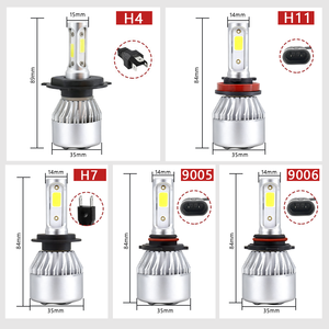 Bombillas LED COB S2 Universales de 36W para Faros Delanteros de Automóvil, Luz Alta/Baja H4 12V 8000 Lúmenes 6500K/6000K - Product Image 4