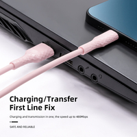 Cable de Datos con Chip C94 C189 de Silicona Líquida con Certificación MFi, Cable de Carga Rápida de Cristal para iPhone 13 14 iPod