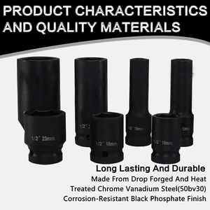 35pcs 1/2 Polegada Drive Impacto Profundo <span class=keywords><strong>Socket</strong></span> Tool Set <span class=keywords><strong>Socket</strong></span> <span class=keywords><strong>Wrench</strong></span> Conjunto de Ferramentas Manuais Hex Allen <span class=keywords><strong>Wrench</strong></span> Tool Kit Conjunto Soquete de Impacto - Product Image 4