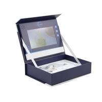Boîte cadeau vidéo personnalisée avec écran LCD et emballage rigide à rabat pour l'électronique, les produits de beauté et les kits promotionnels
