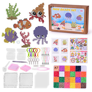Kit de perles à fusionner en PE écologique de 2,6 mm, non toxique, pour enfants, pour la création de bijoux DIY, fabrication artisanale, support OEM - Product Image 1