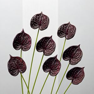 Arreglo de Flores Artificiales de Anturio con Tacto Realista en PU para Decoración del Hogar, Día de la Madre, Navidad, Año Nuevo, Halloween, Regreso a Clases - Product Image 6