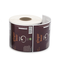 Étiquettes personnalisées pour emballages de canettes de bière en métal, conception de logo, impression, autocollant en rouleau Bopp imperméable pour canettes de bière
