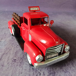 Modellini di <span class=keywords><strong>Camion</strong></span> Vintage Fatti a Mano, Decorazioni Natalizie per Finestre in Stile Europeo, Decorazioni Creative per la Casa, Artigianato in Metallo Vintage - Product Image 2