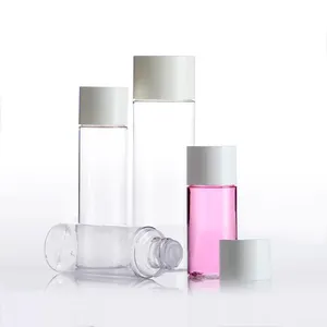 50Ml 100Ml 150Ml 200Ml Cilindrische Plastic Fles Voor Facial Toner Met Dubbele Muur Cap