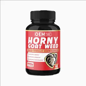 Hochdosierte Horny Goat Weed Kapseln Maca Tribulus Ashwagandha Nahrungsergänzungsmittel für Erwachsene - Verbessert Immunität Herz-Gehirn-Gesundheit - Product Image 1
