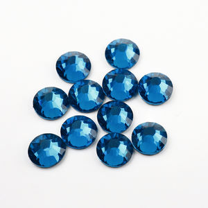 Кристалл Yantuo, SS3-SS20, синий циркон, горячая фиксация, цветные стразы с плоской задней стороны, стразы для свадебного платья - Product Image 3
