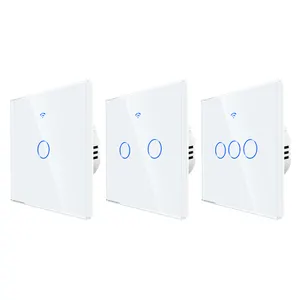 Bingoelec 1000W Wifi RF433 Tuya appareils électriques domestiques intelligents interrupteur mural en silicone avec panneau de verre