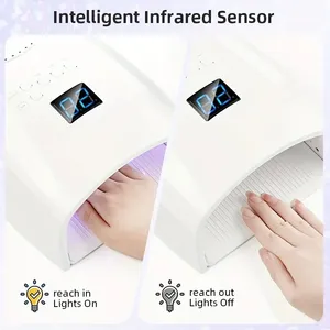 66W Rechargeable UV LED Nail <b>Lamp</b> <b>with</b> LCD Screen & 4 <b>Timer</b> Settings - Professional Manicure Tools for Home & Salon Use - Product Image 4