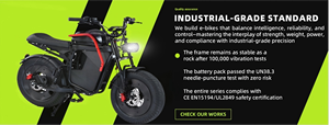 Bicicleta Eléctrica de Alta Resistencia Birui Black Warrior BR01 Ultra 1000W 60V 30AH 45AH con Neumáticos Anchos y Motor sin Escobillas, Envío desde Almacén en EE. UU. (Henan) - Product Image 3