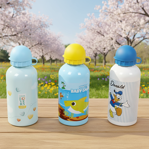 Termo Infantil Ecológico de Aluminio de 500 ml con Diseño de Tiburón, Ligero, para Estudiantes y Senderismo - Product Image 2