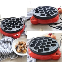 Mesin panggang listrik, alat memasak profesional Chibi Maruko 110V/220V, pembuat Takoyaki gurita