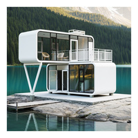 Vente en gros d'usine de maisons préfabriquées à deux étages, à double couche, de type capsule de bureau, de type pod, de type module