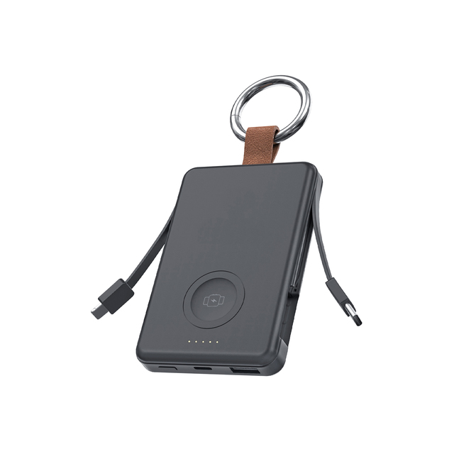 Keychain Portable Mini Pocket Powerbank Wireless Charger for Watch Emergency Power Bank with Watch Charger 5000mAh with Cables