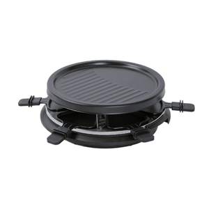 Barbecue électrique antiadhésif multifonctionnel 2 en 1, plaque à <span class=keywords><strong>raclette</strong></span> ronde pour 6 personnes avec poêle détachable à double couche - Product Image 4