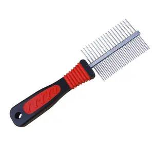 Pettini per cani in metallo con denti larghi in acciaio inossidabile per capelli lunghi e corti - Product Image 1