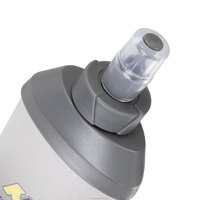 Bouteille d'eau pliable Nevo Rhino 500 ml grise sans bouchon, anti-fuite, avec filtre, gourde souple pour l'hydratation, emballage inférieur pour la course à pied et l'entraînement