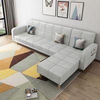 Sofá cama de tela de doble propósito, sala de estar plegable, tecnología de alquiler, sofá de tela, unidad pequeña minimalista moderna, estilo nórdico